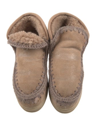 Mou Suede Whipstitch Trim Boots