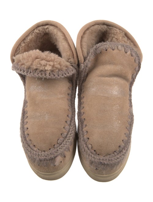 Mou Suede Whipstitch Trim Boots