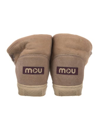 Mou Suede Whipstitch Trim Boots