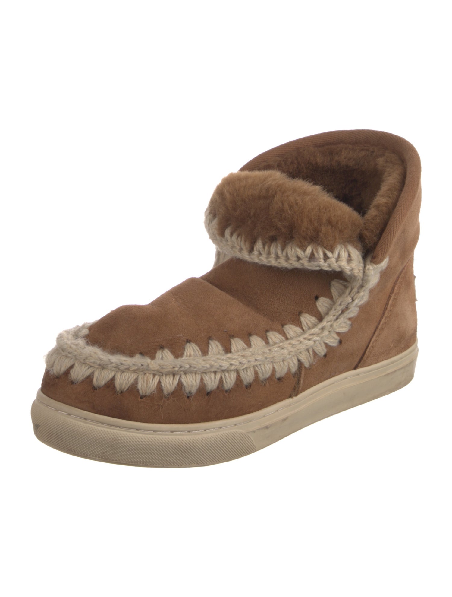 Mou Suede Crochet Trim Boots