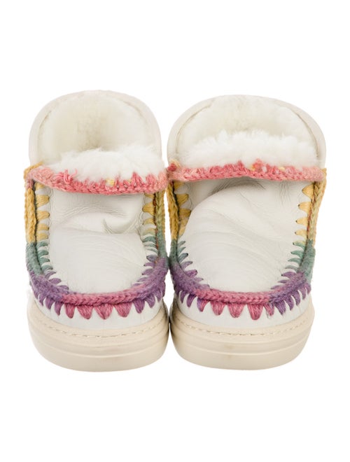 Mou Leather Patterned Lace-Up Boots