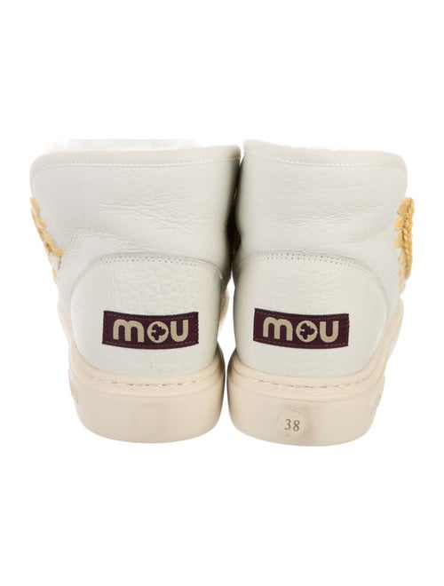 Mou Leather Patterned Lace-Up Boots