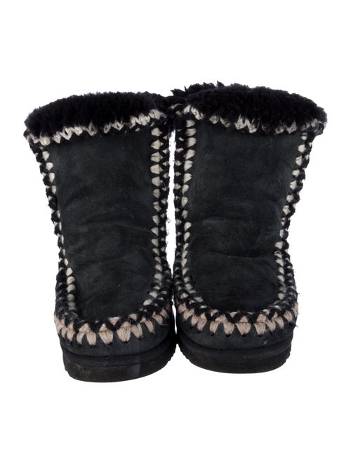 Mou Suede Striped Combat Boots