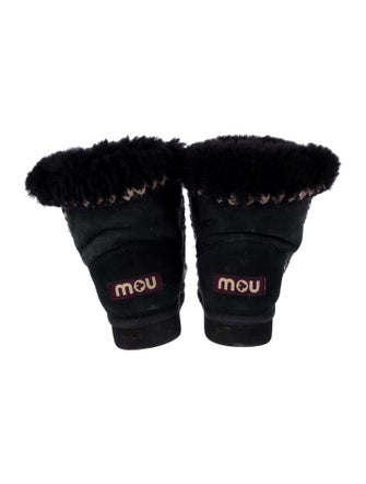 Mou Suede Striped Combat Boots