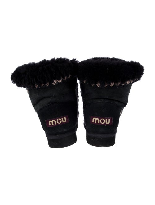 Mou Suede Striped Combat Boots