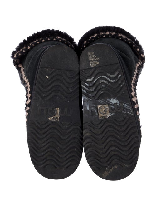 Mou Suede Striped Combat Boots