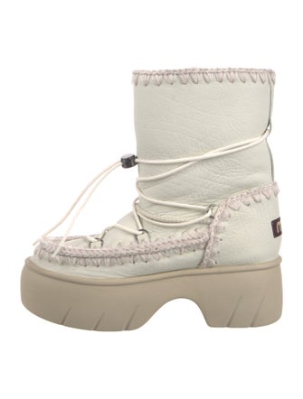 Mou Leather Lace-Up Boots