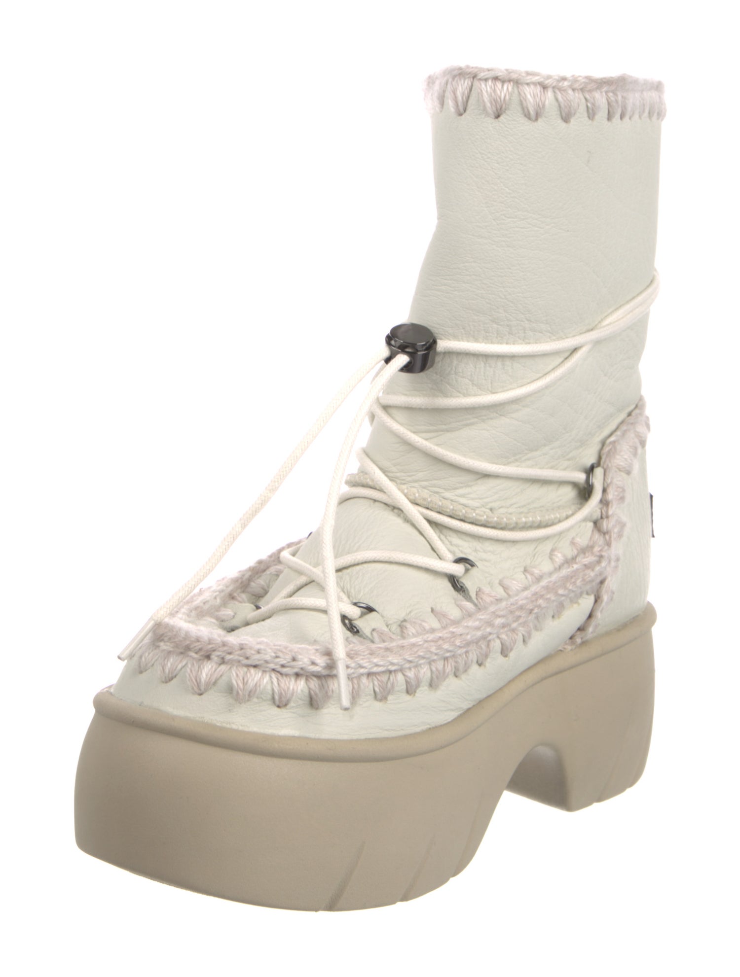 Mou Leather Lace-Up Boots