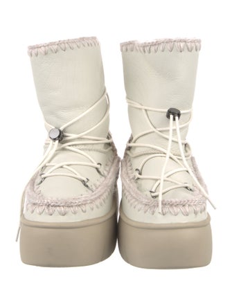 Mou Leather Lace-Up Boots