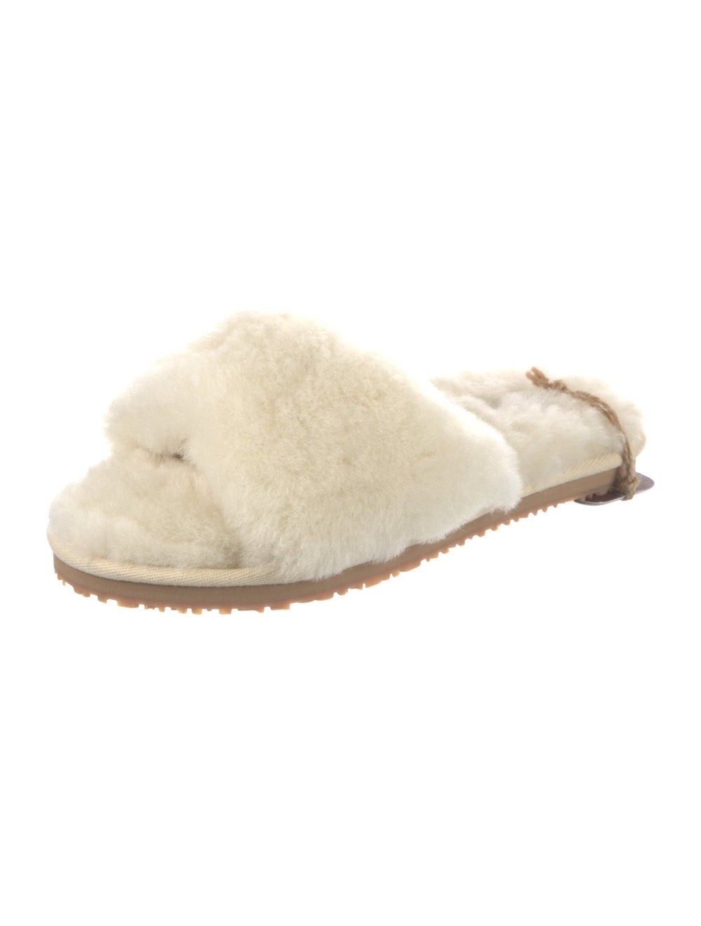 Mou Shearling Slides Neutrals - image 2