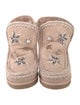 Mou Suede Crystal Embellishments Lace-Up Boots