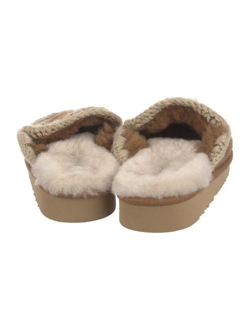 Mou Suede Whipstitch Trim Mules