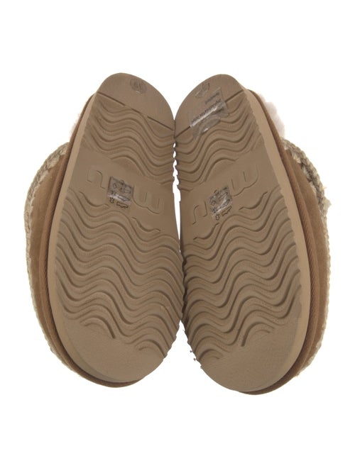Mou Suede Whipstitch Trim Mules