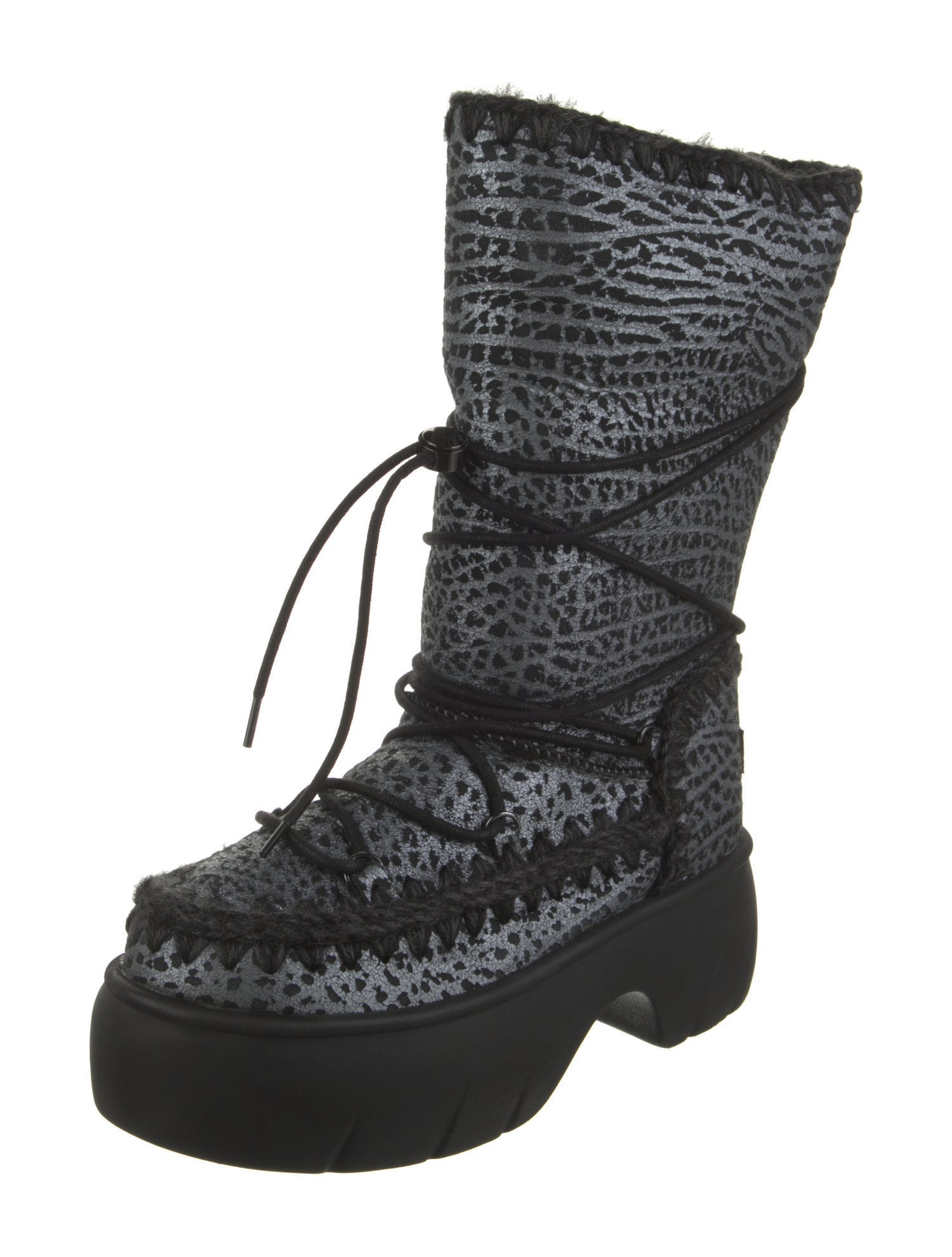 Mou Suede Printed Boots