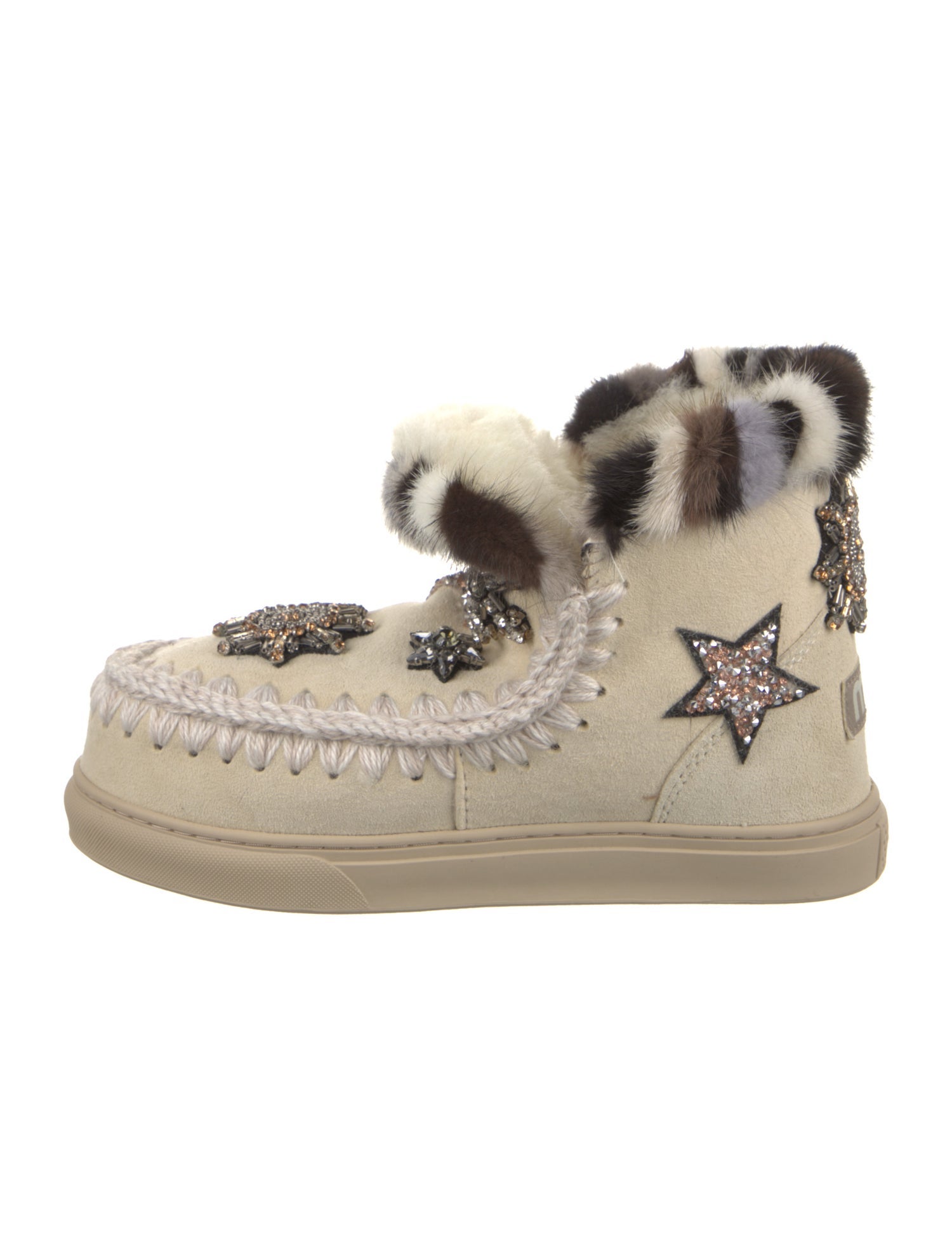 Mou Suede Animal Print Sneakers