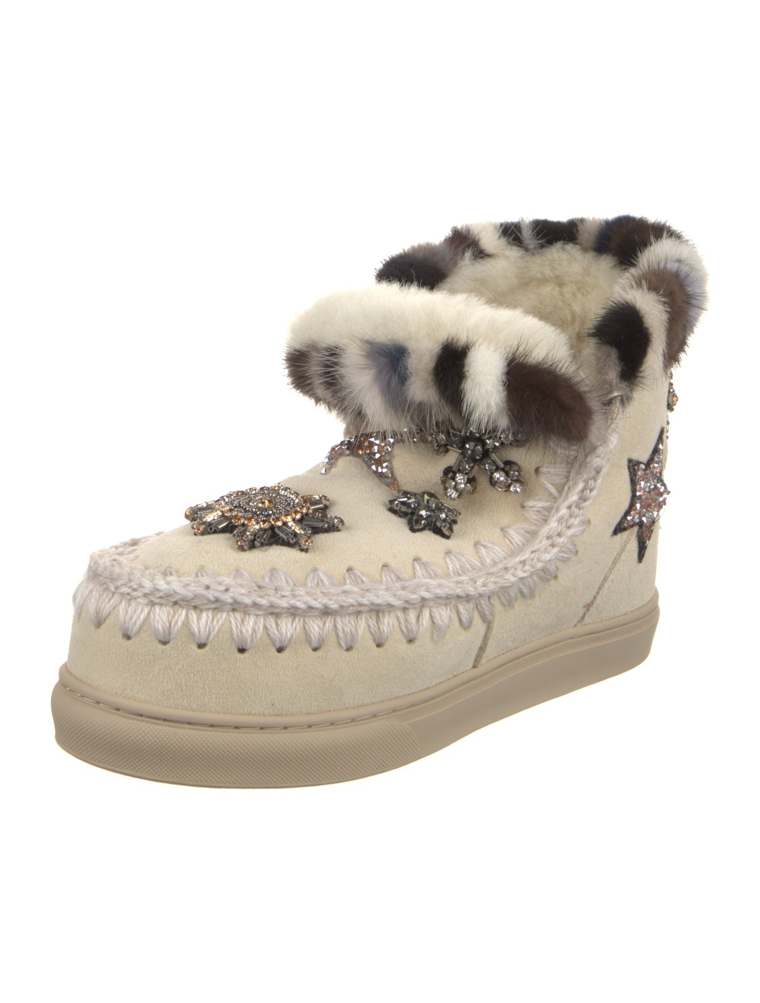 Mou Suede Animal Print Sneakers