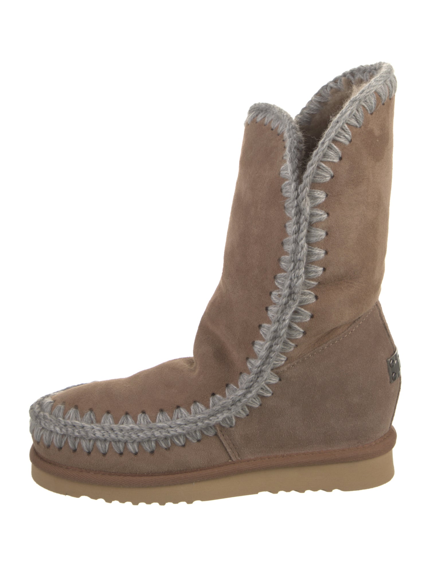 Mou Suede Fur Trim Boots