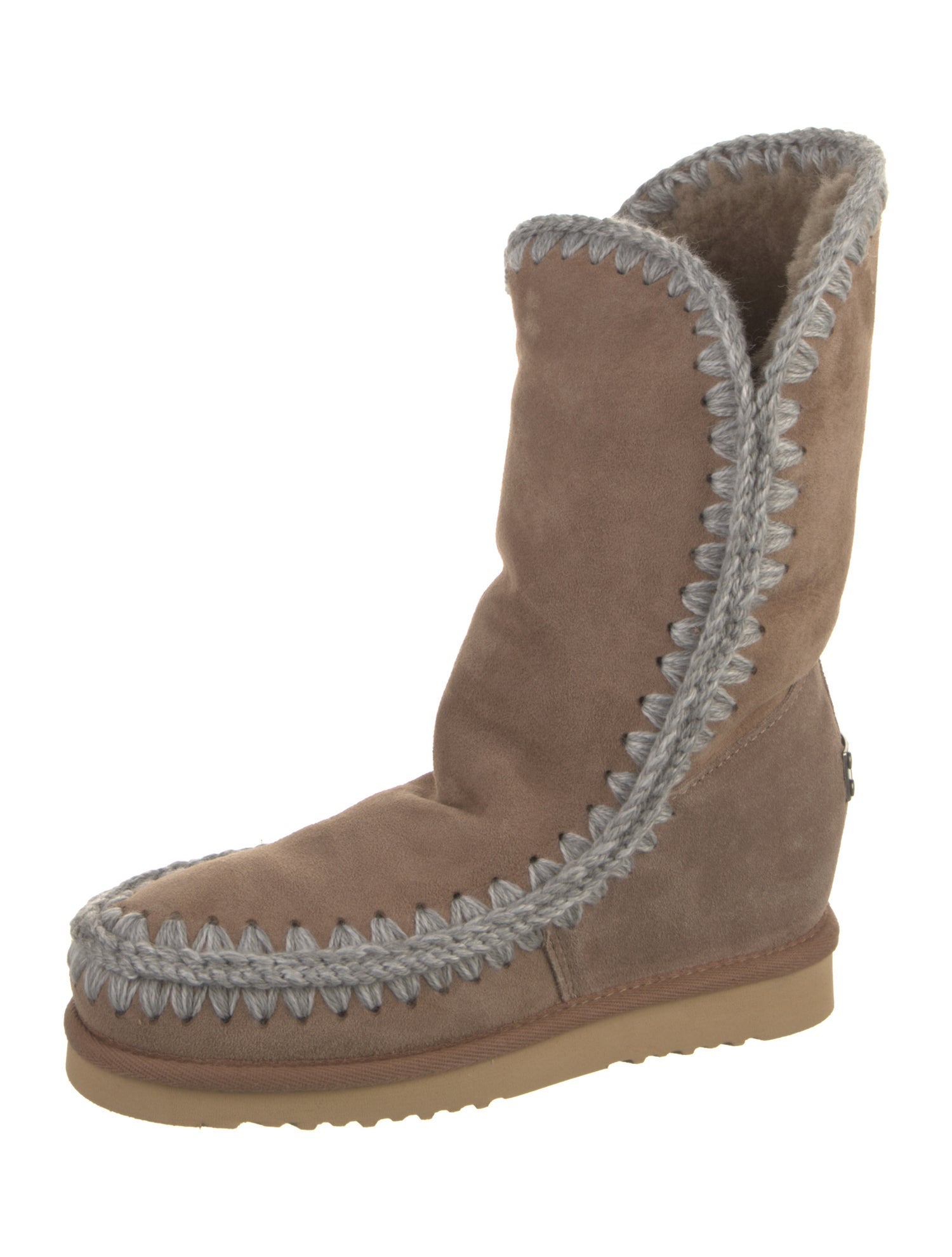Mou Suede Fur Trim Boots