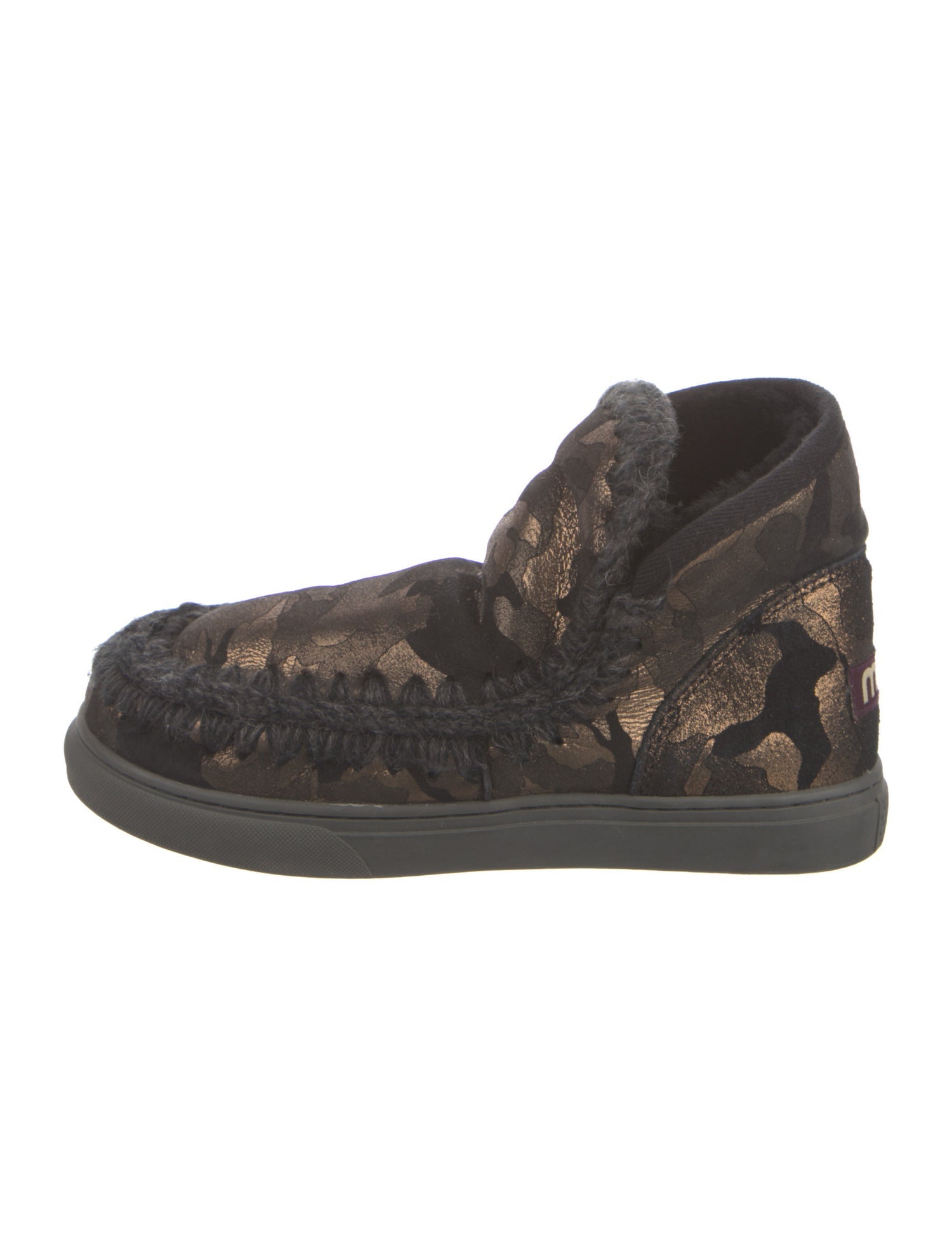 Mou Suede Printed Lace-Up Boots