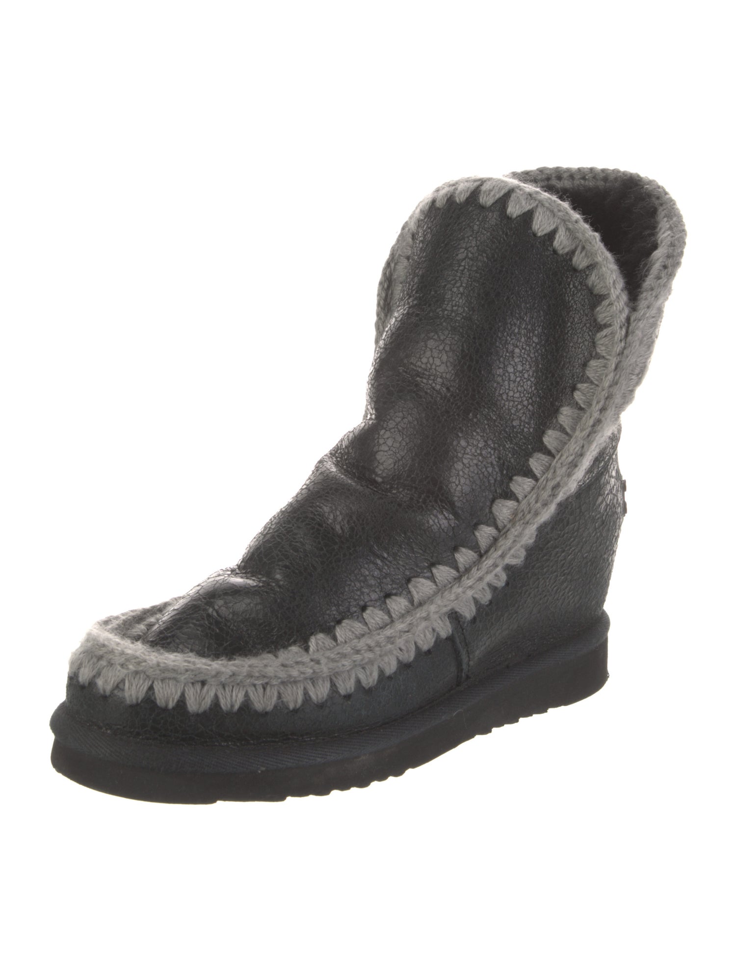 Mou Leather Combat Boots