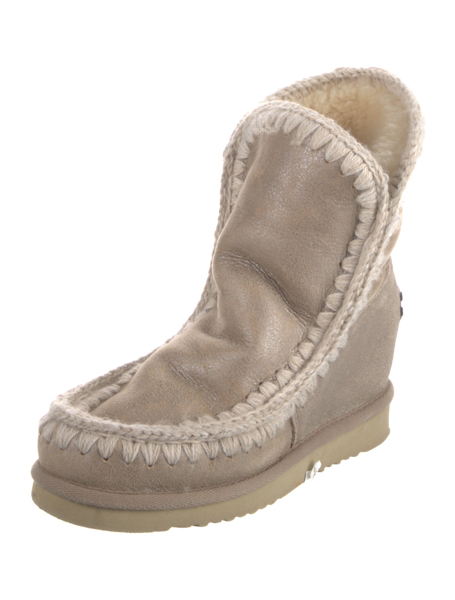 Mou Suede Combat Boots