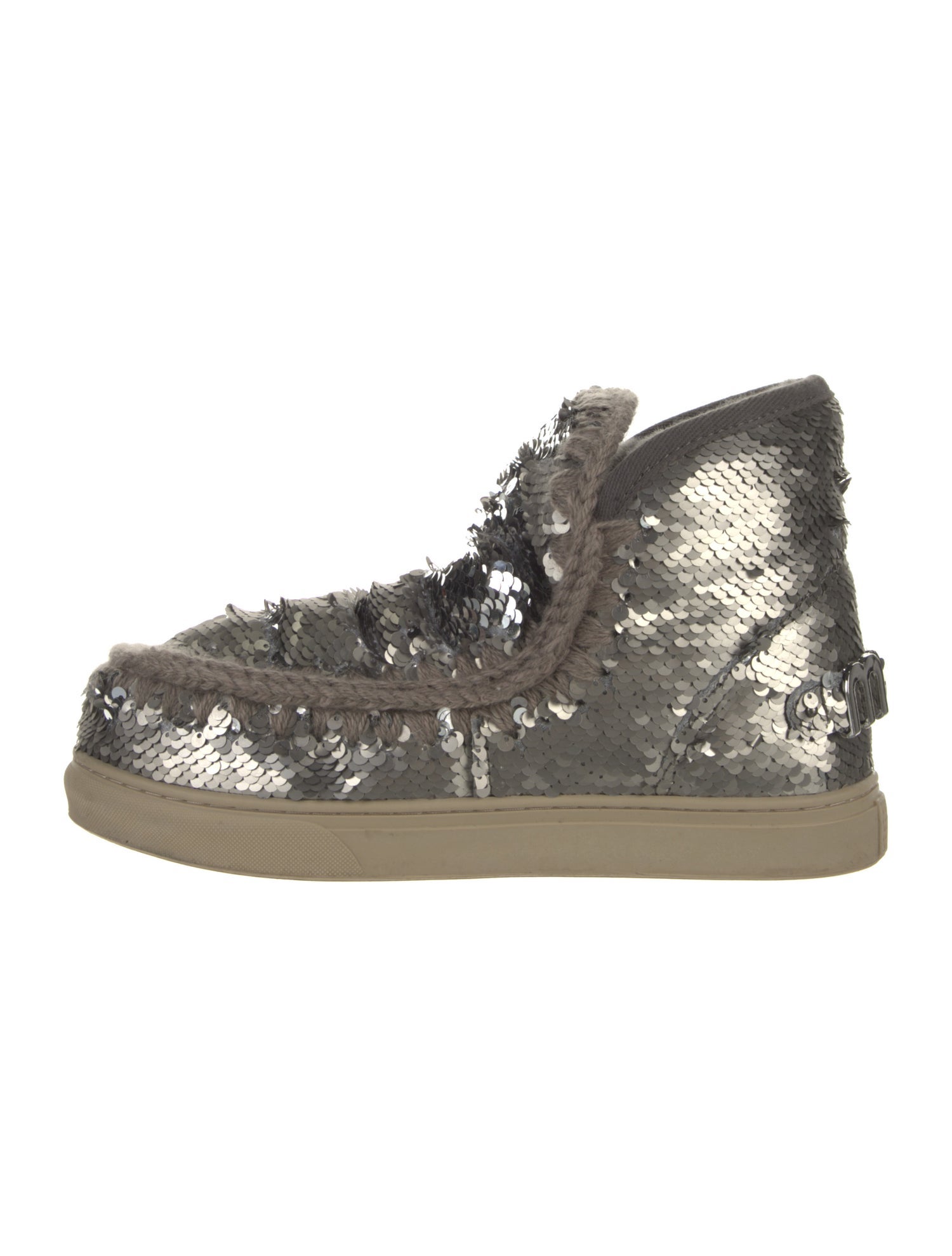 Mou Sequins Sequin Embellishments Combat Boots