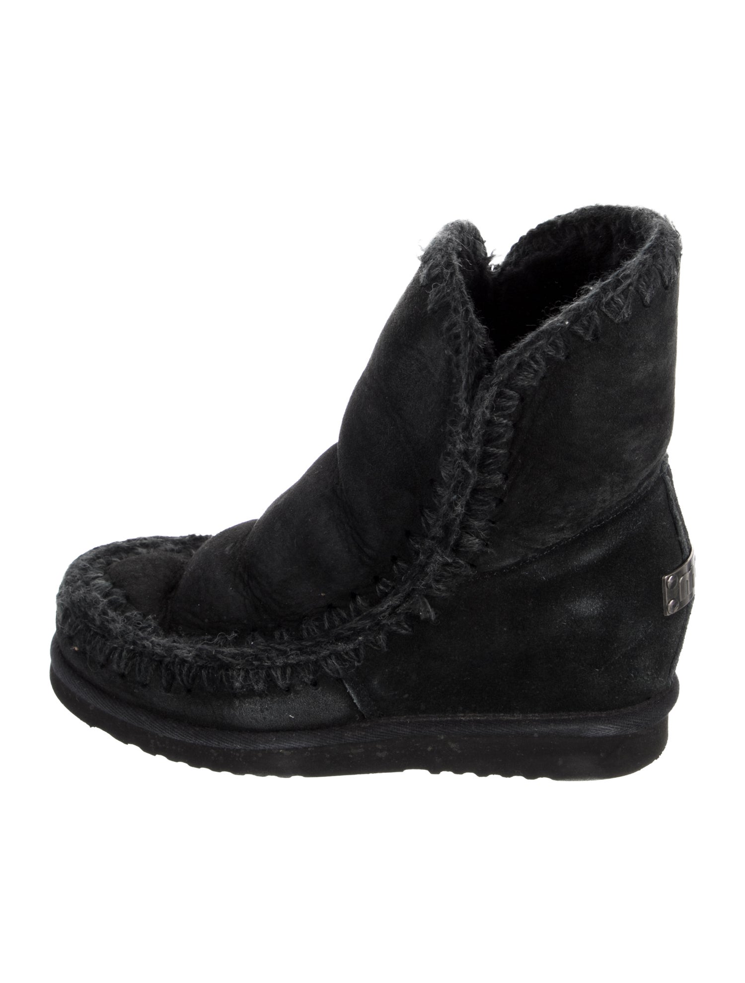 Mou Suede Fur Trim Snow Boots