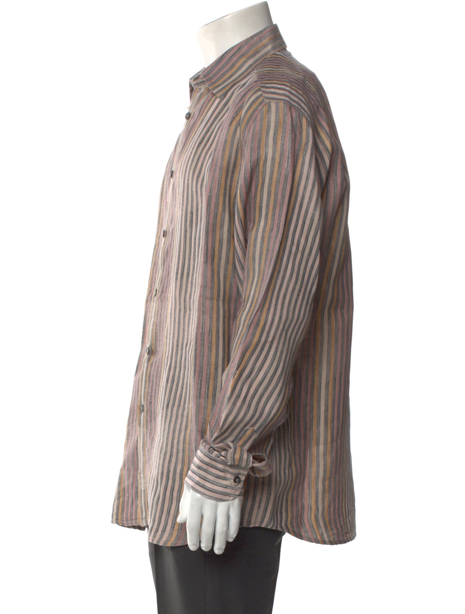 Missoni Sport Striped Long Sleeve Dress Shirt