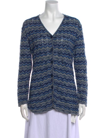 Missoni Sport Striped V-Neck Sweater