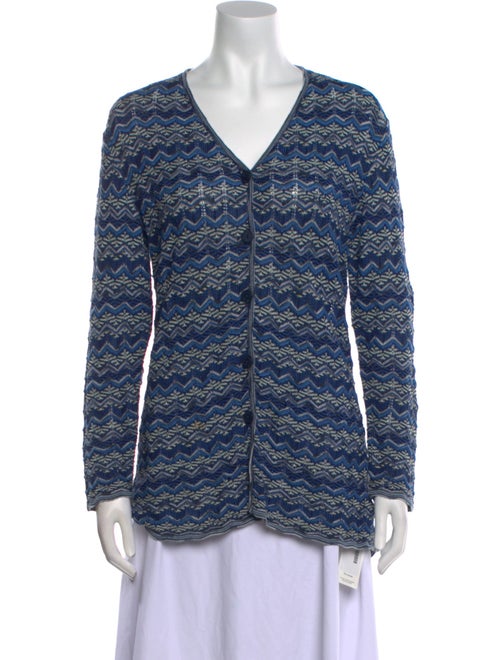 Missoni Sport Striped V-Neck Sweater