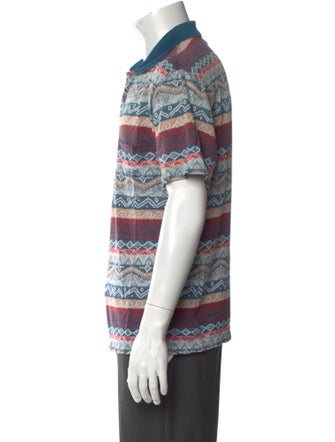 Missoni Sport Printed Collar Polo Shirt