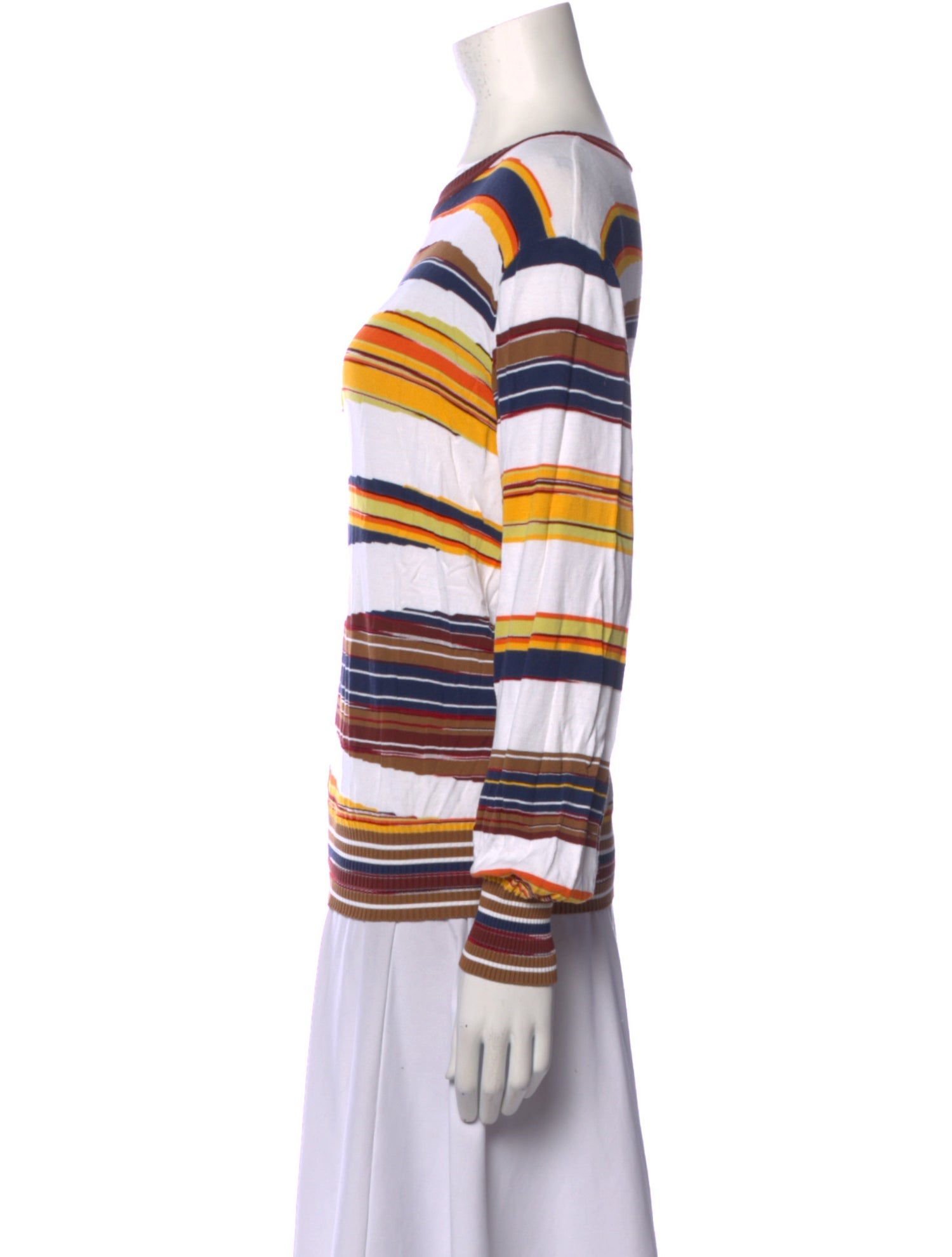 Missoni Sport Striped Scoop Neck Sweater