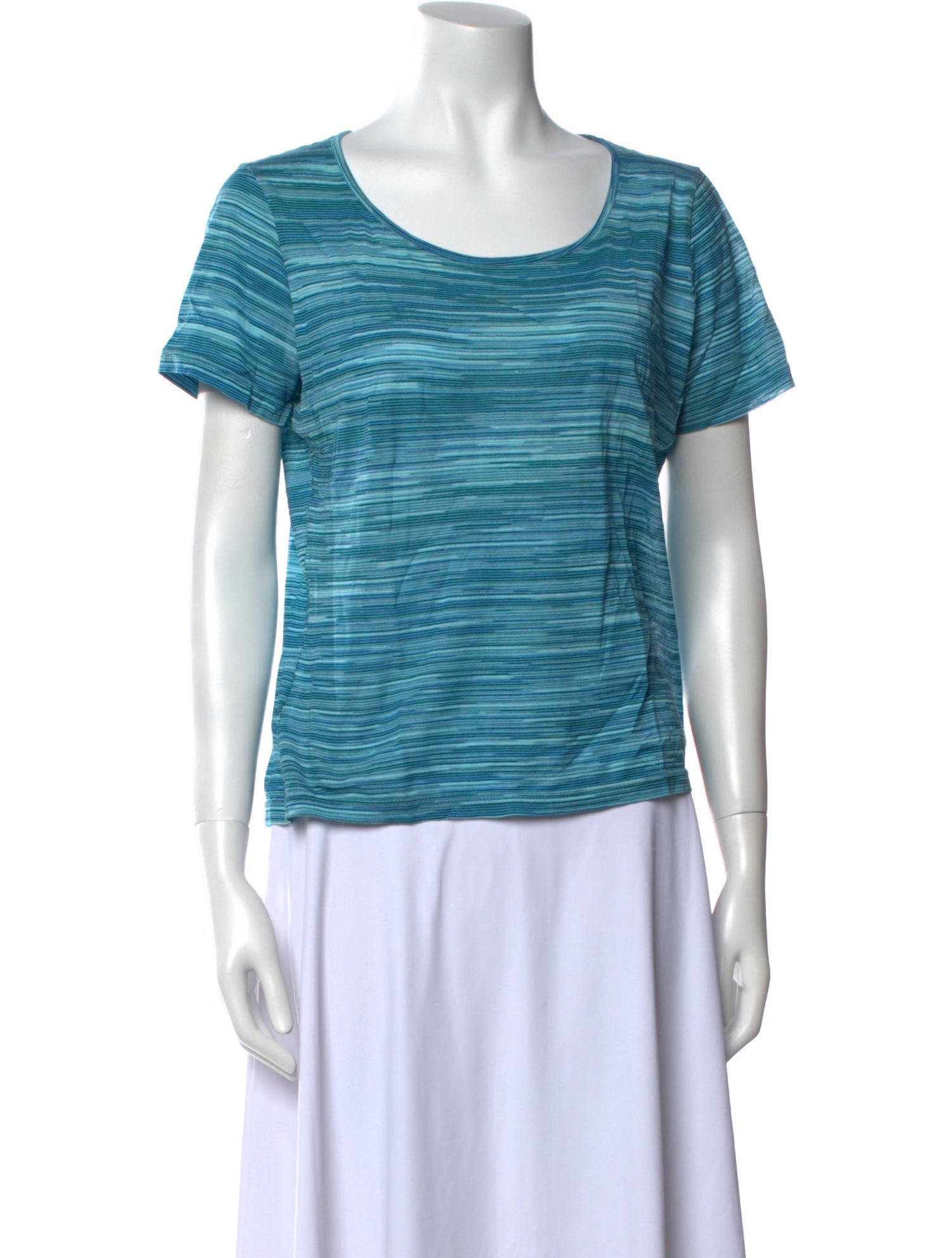 Missoni Sport Striped Scoop Neck T-Shirt