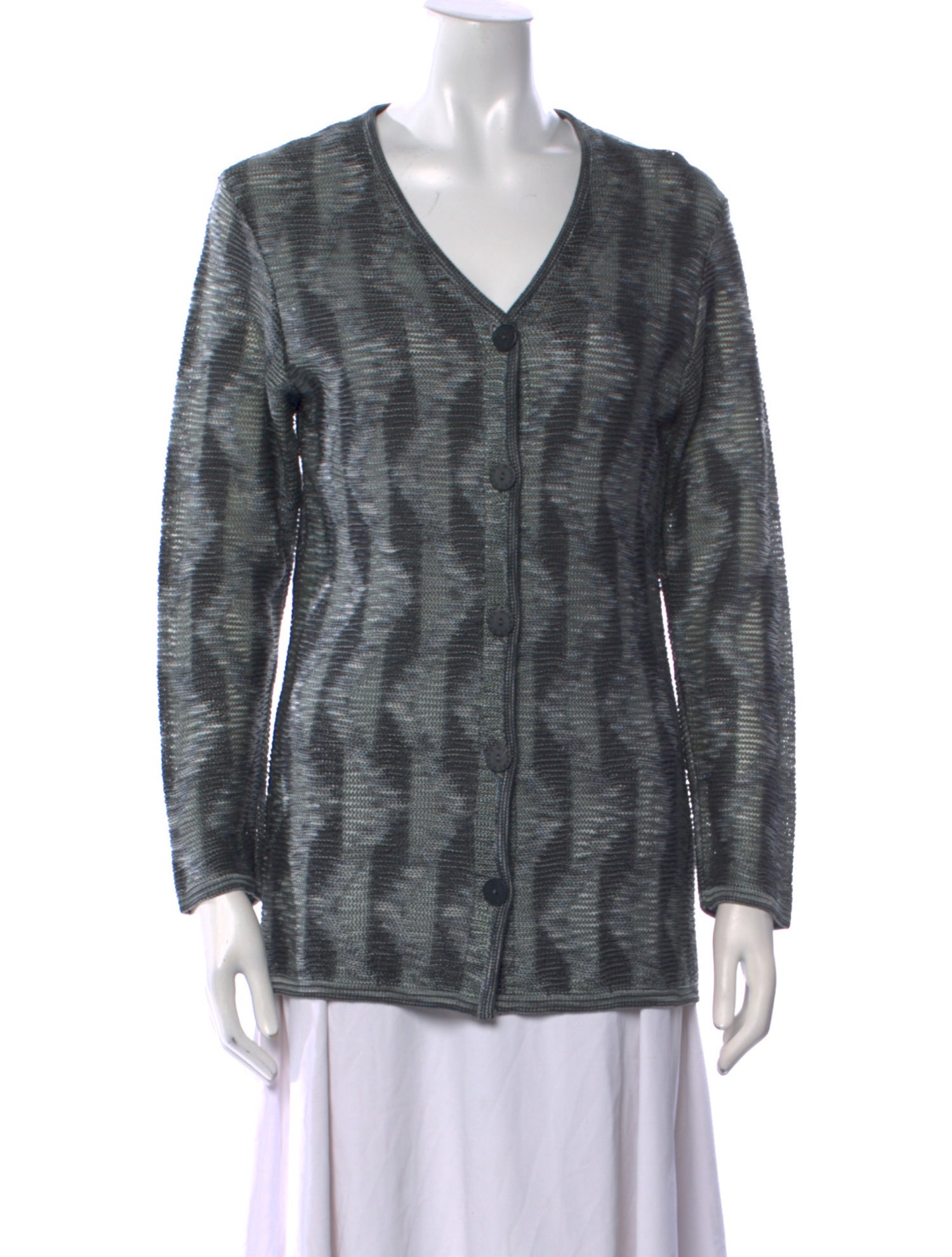 Missoni Sport Printed V-Neck Sweater