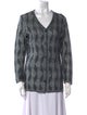 Missoni Sport Printed V-Neck Sweater