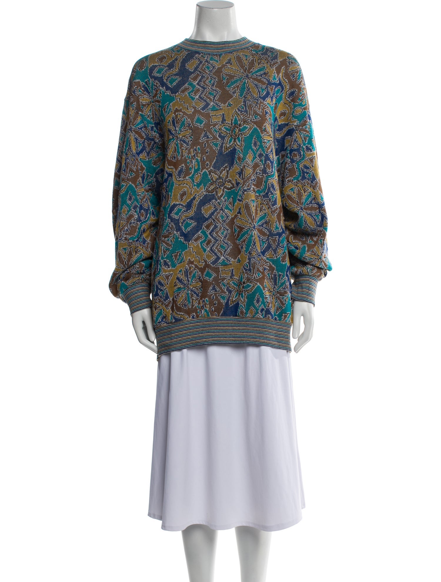 Missoni Sport Printed Crew Neck Sweater