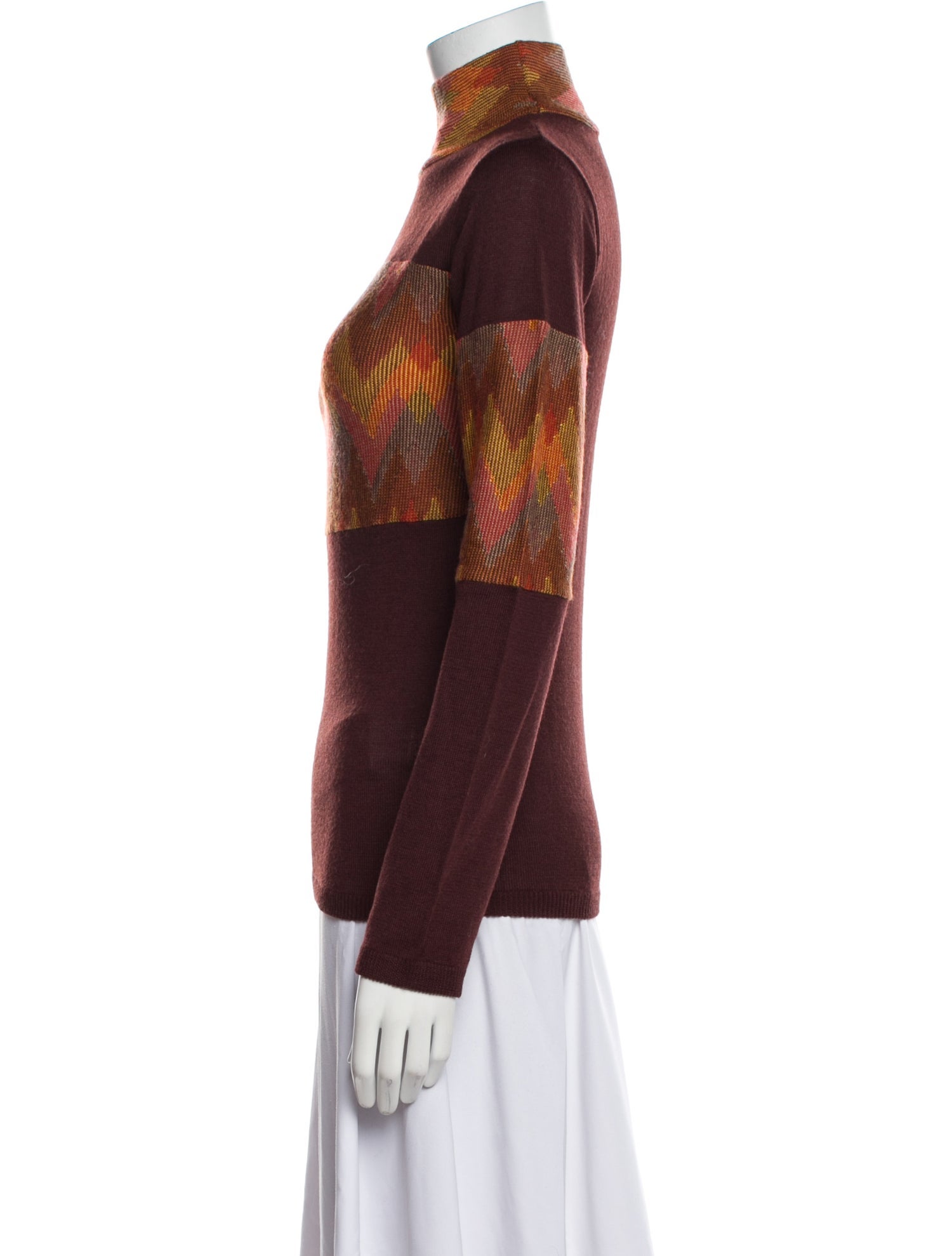 Missoni Sport Printed Turtleneck Sweatshirt