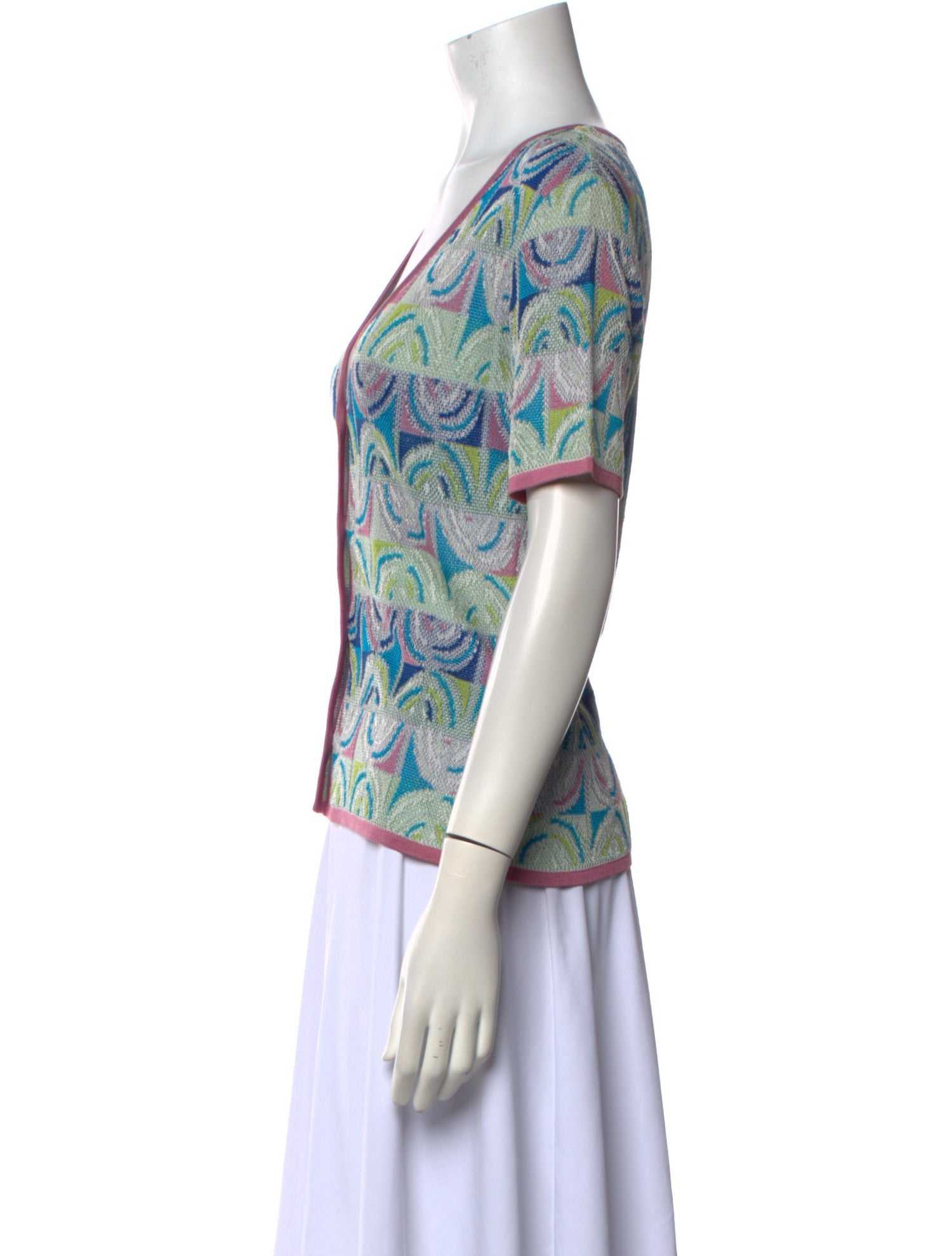 Missoni Sport Printed V-Neck Sweater