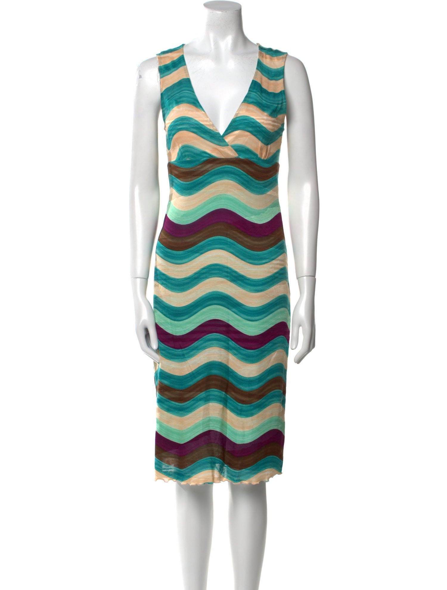 Missoni Sport Striped Midi Length Dress