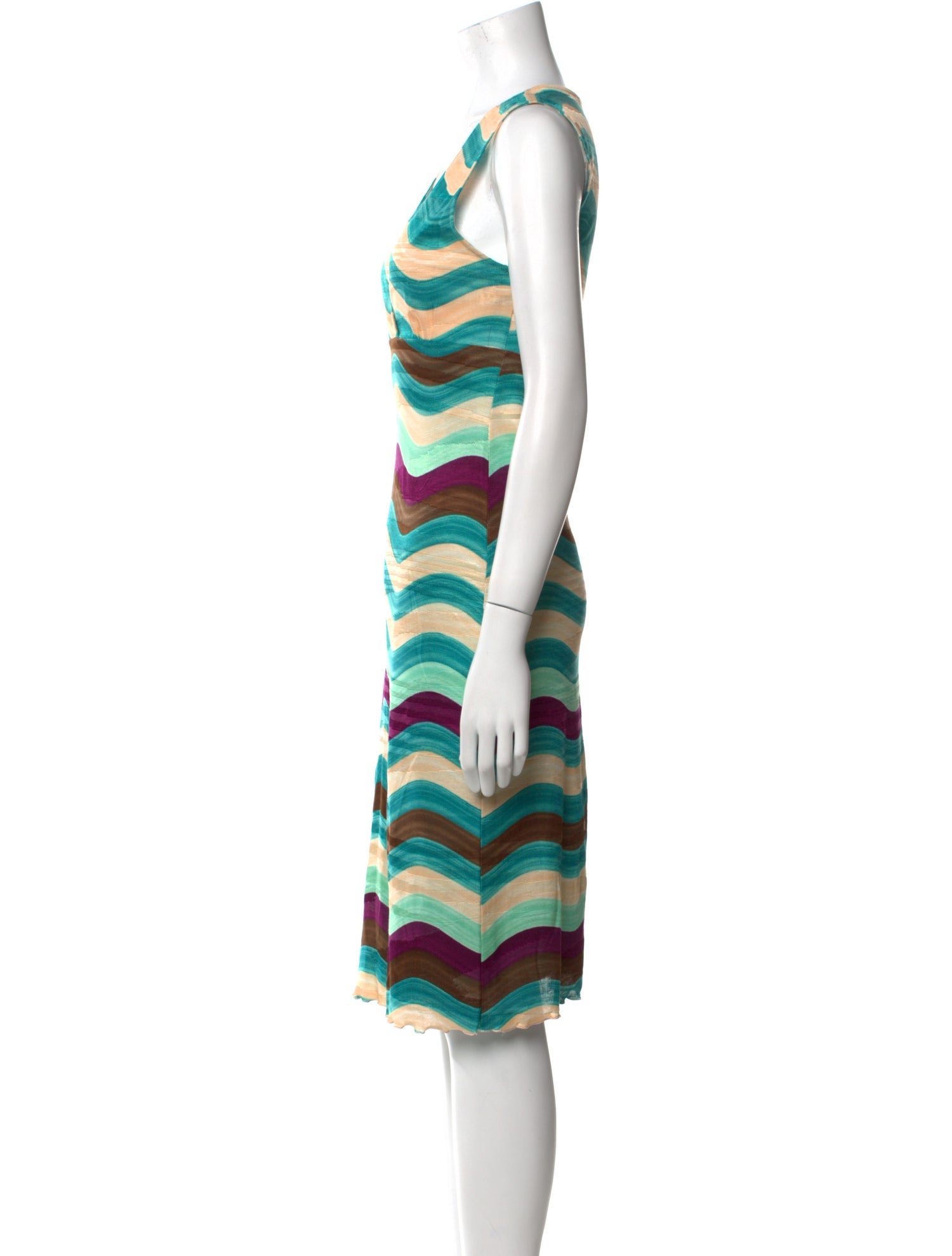 Missoni Sport Striped Midi Length Dress