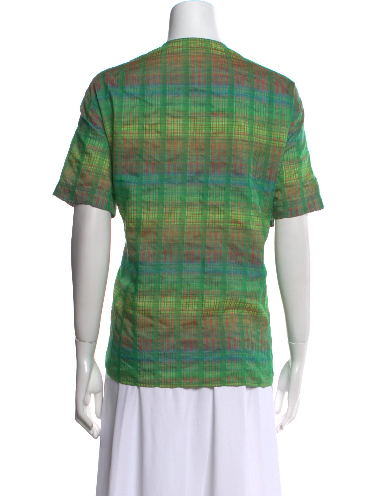 Missoni Sport Plaid Print Crew Neck T-Shirt