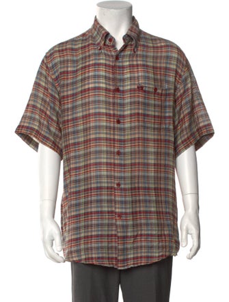 Missoni Sport Plaid Print Short Sleeve Shirt