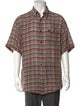 Missoni Sport Plaid Print Short Sleeve Shirt