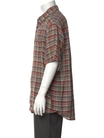 Missoni Sport Plaid Print Short Sleeve Shirt