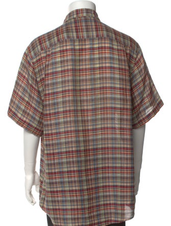Missoni Sport Plaid Print Short Sleeve Shirt