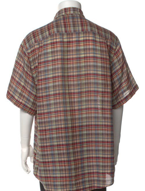 Missoni Sport Plaid Print Short Sleeve Shirt
