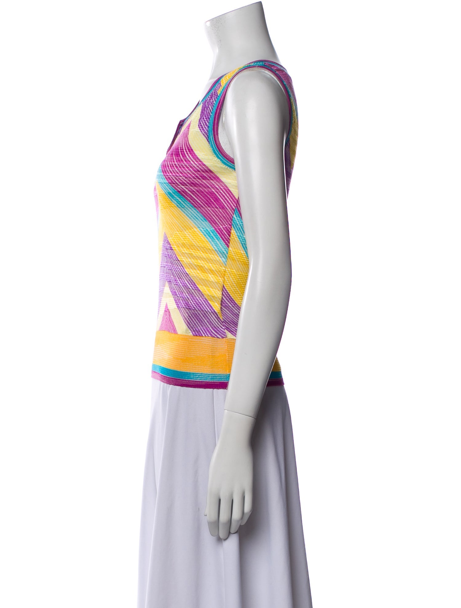 Missoni Sport Striped V-Neck Top