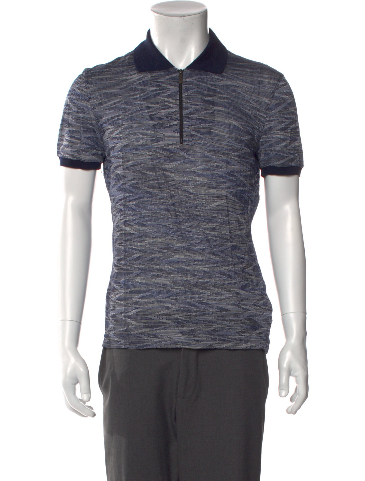Missoni Sport Printed Collar Polo Shirt