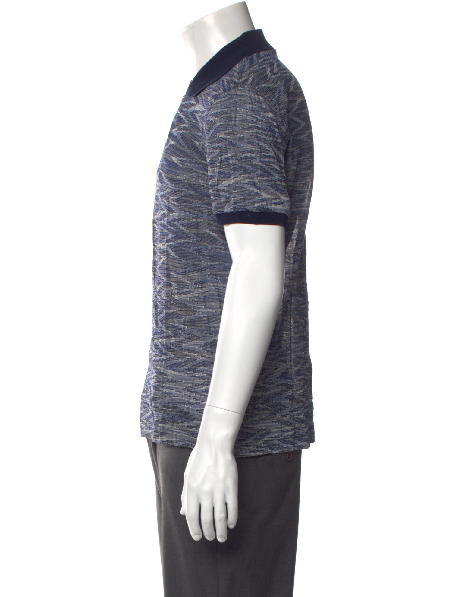 Missoni Sport Printed Collar Polo Shirt