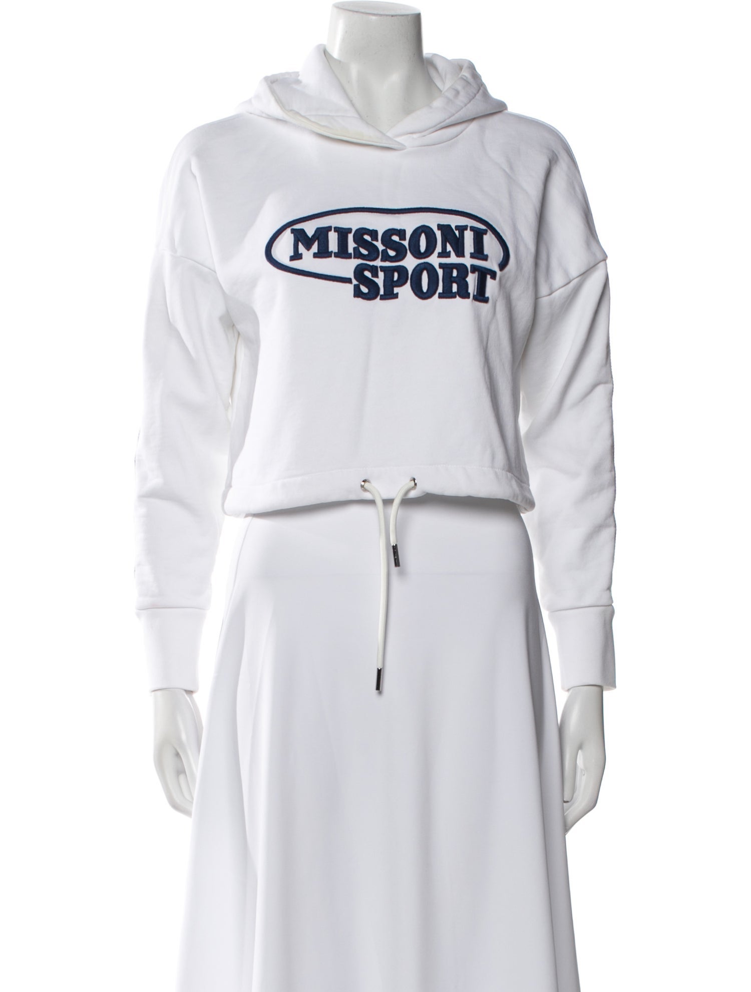 Missoni Sport Graphic Print Mock Neck Crop Top